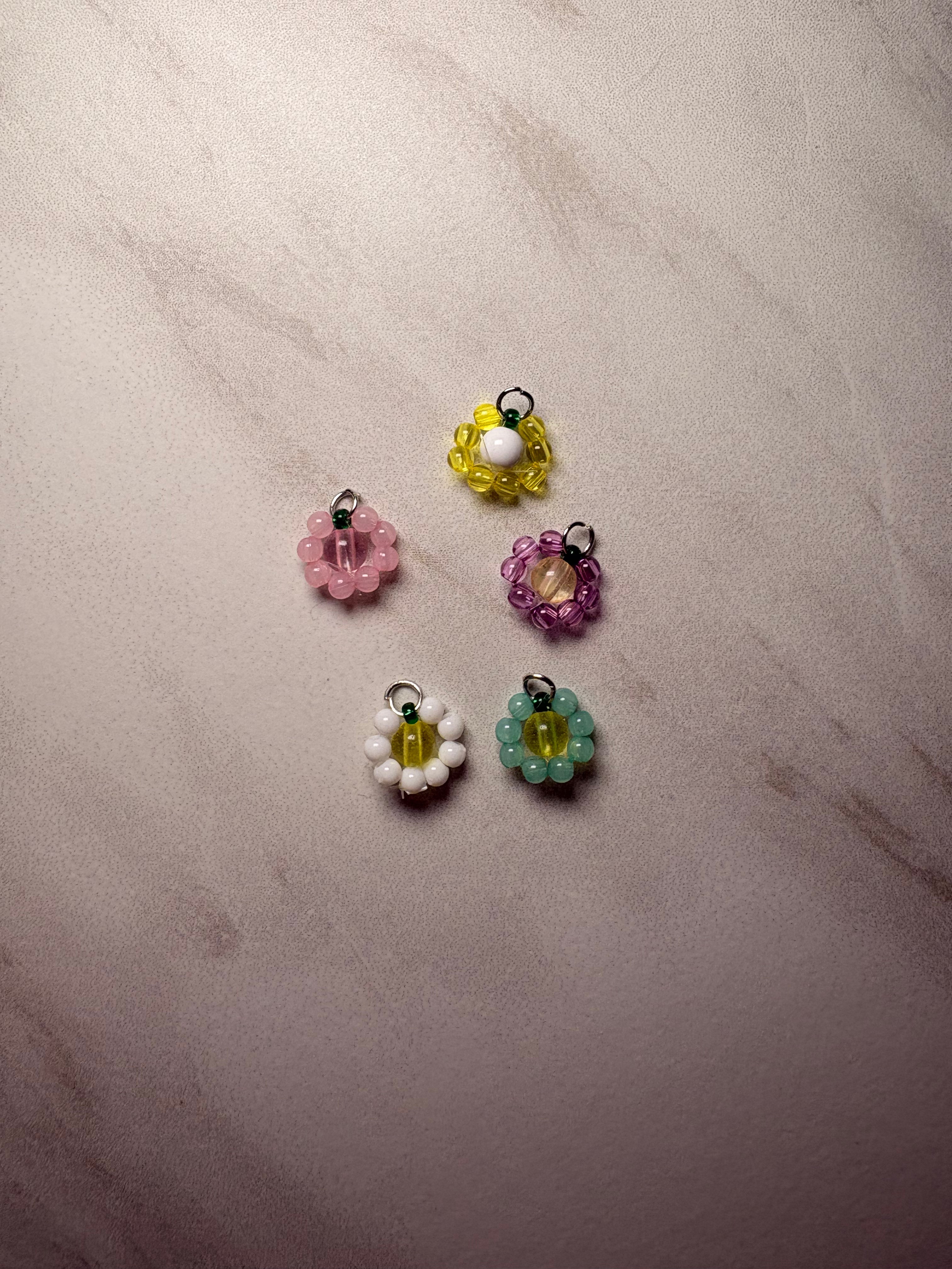 Beaded Flower Charms