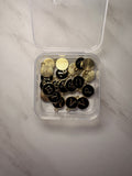 Black and Gold Letter Charm
