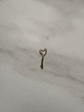 Broom Heart Charm (Light Gold)