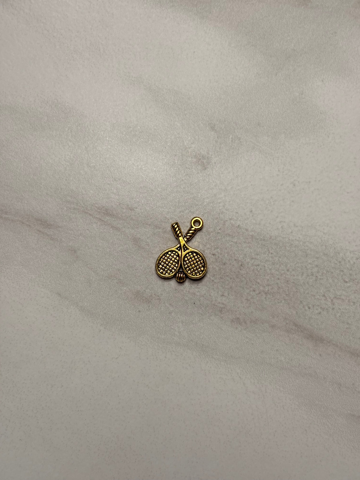 Tennis Charm (Dark Gold)