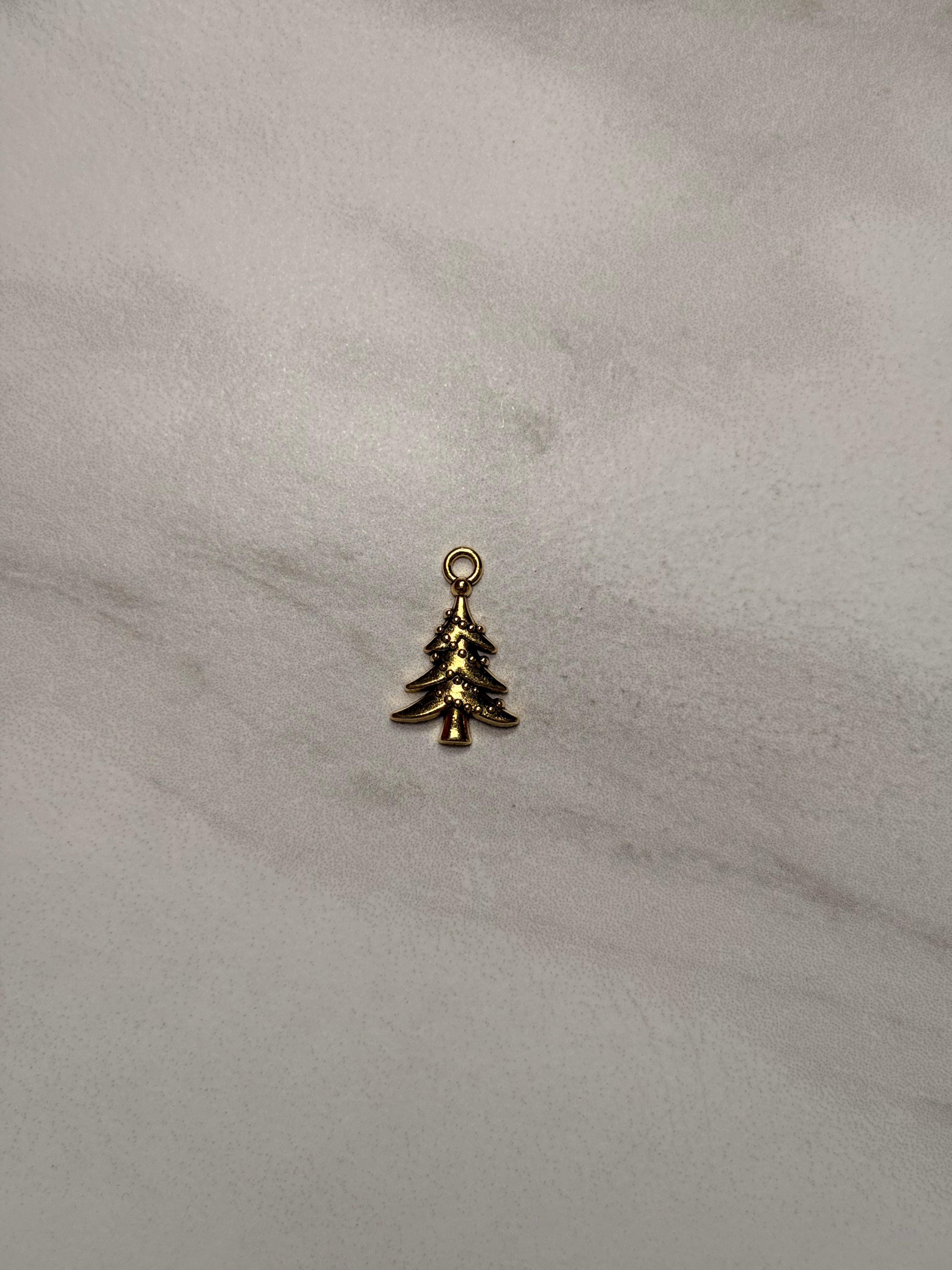 Christmas Tree Charm (Dark Gold)