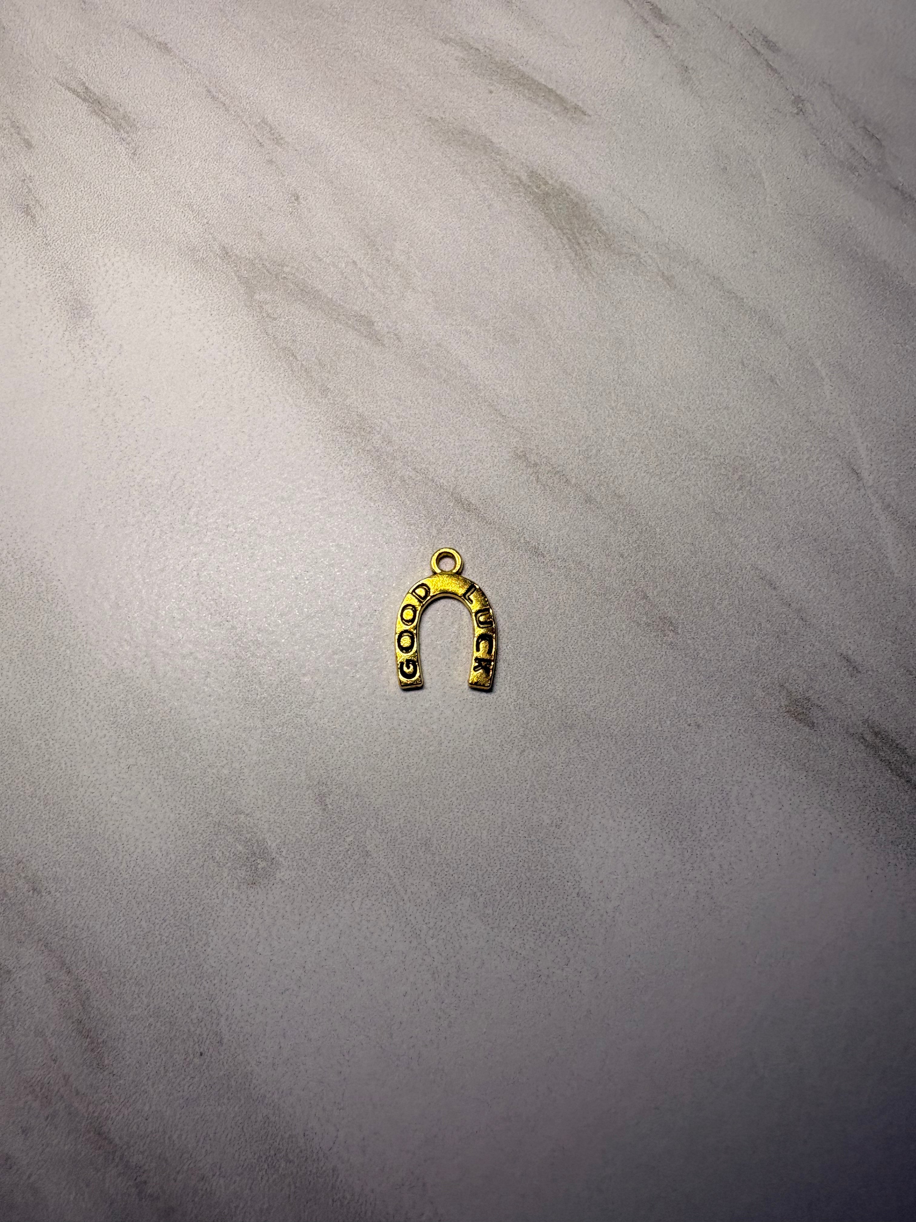 "Good Luck" Horseshoe (Dark Gold)