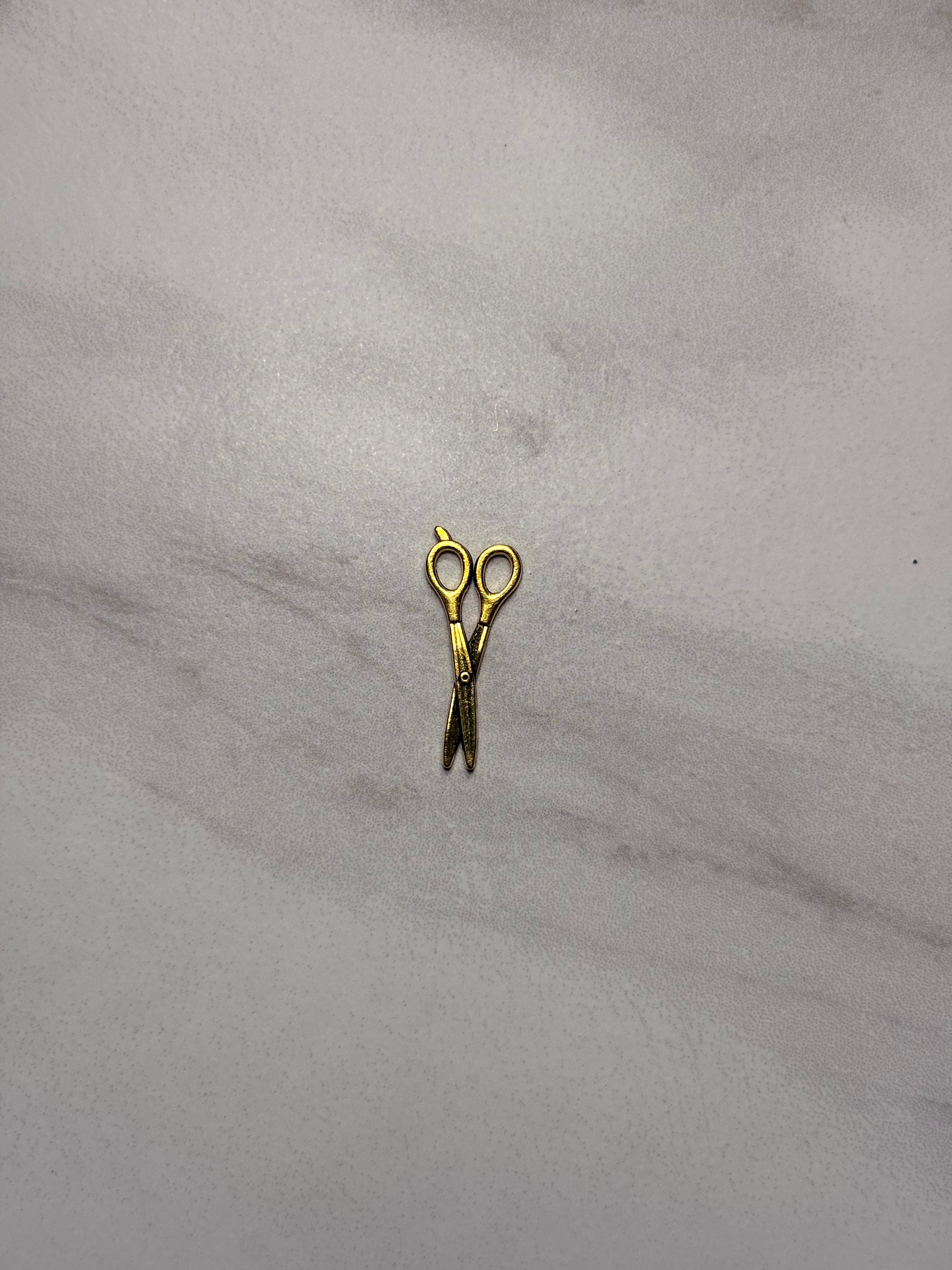 Gold Scissor Charm