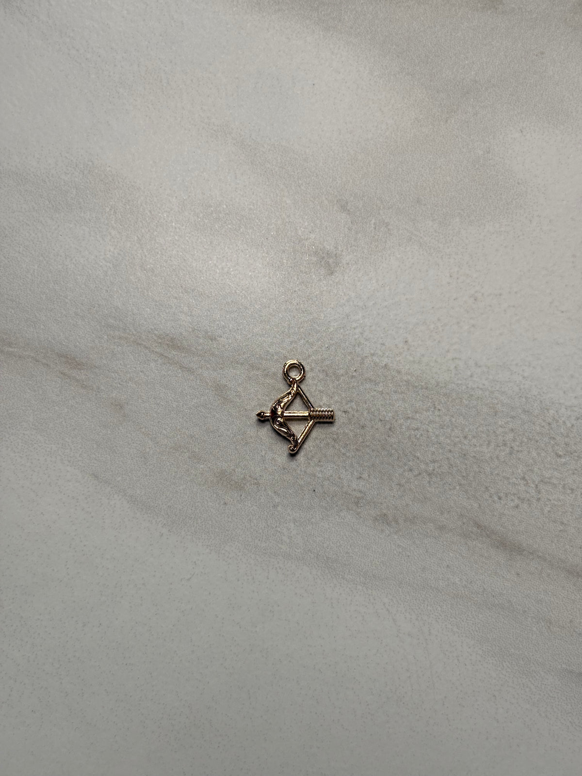 Small Bow and Arrow Charm (Light Gold)