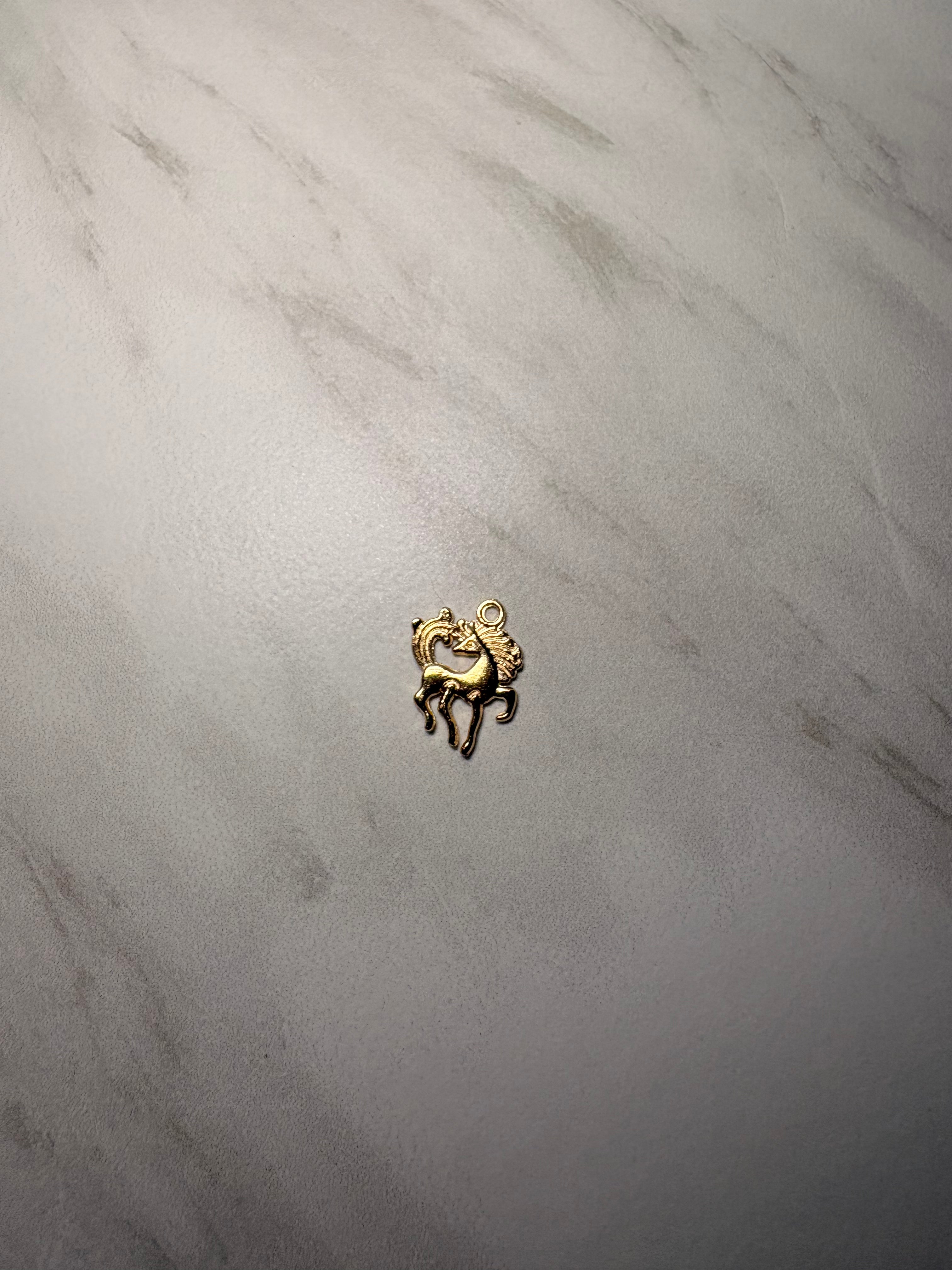Light Gold Horse Charm
