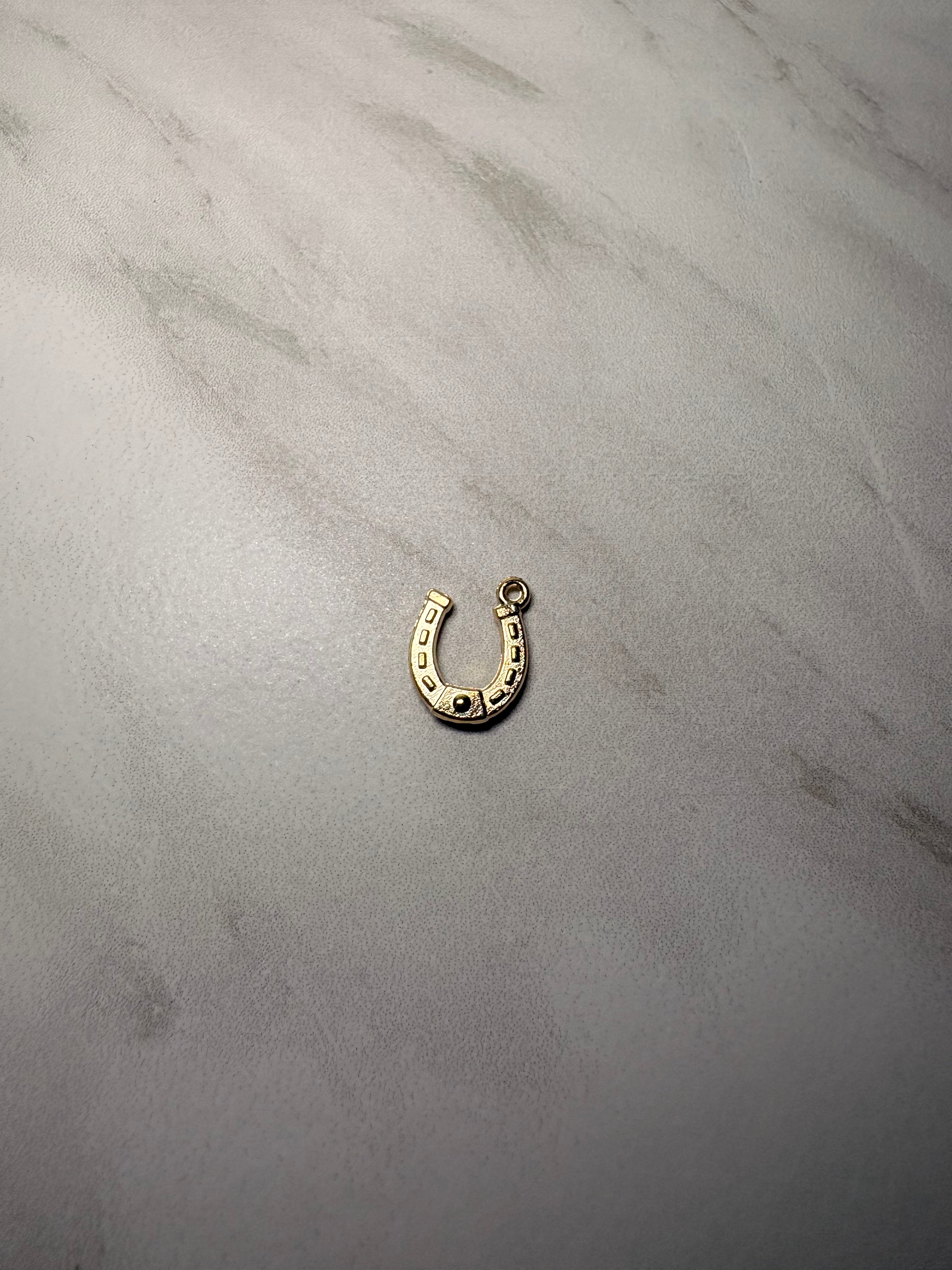 Light Gold Horseshoe Charm (Large)