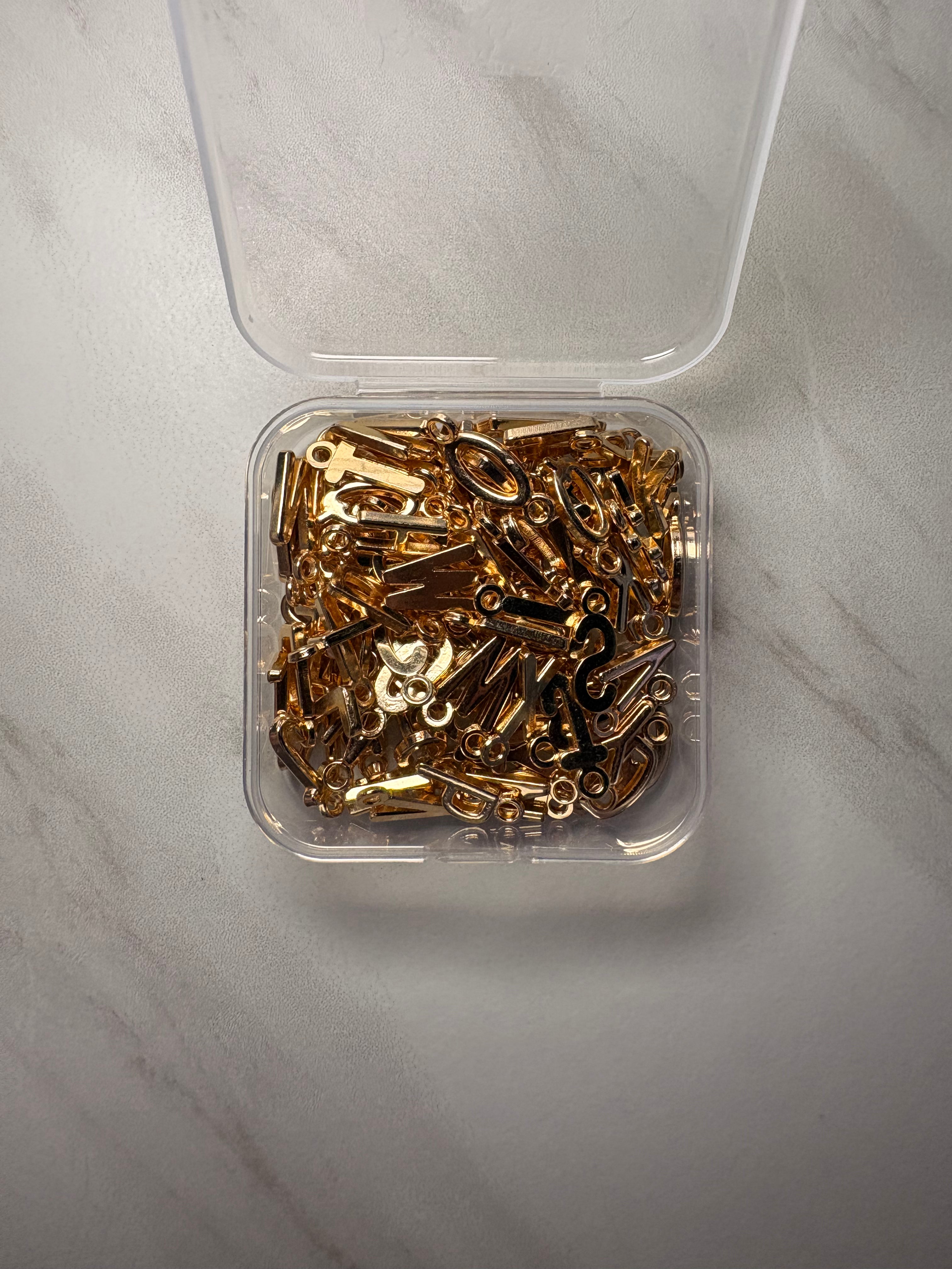 Light Gold Letter Charms
