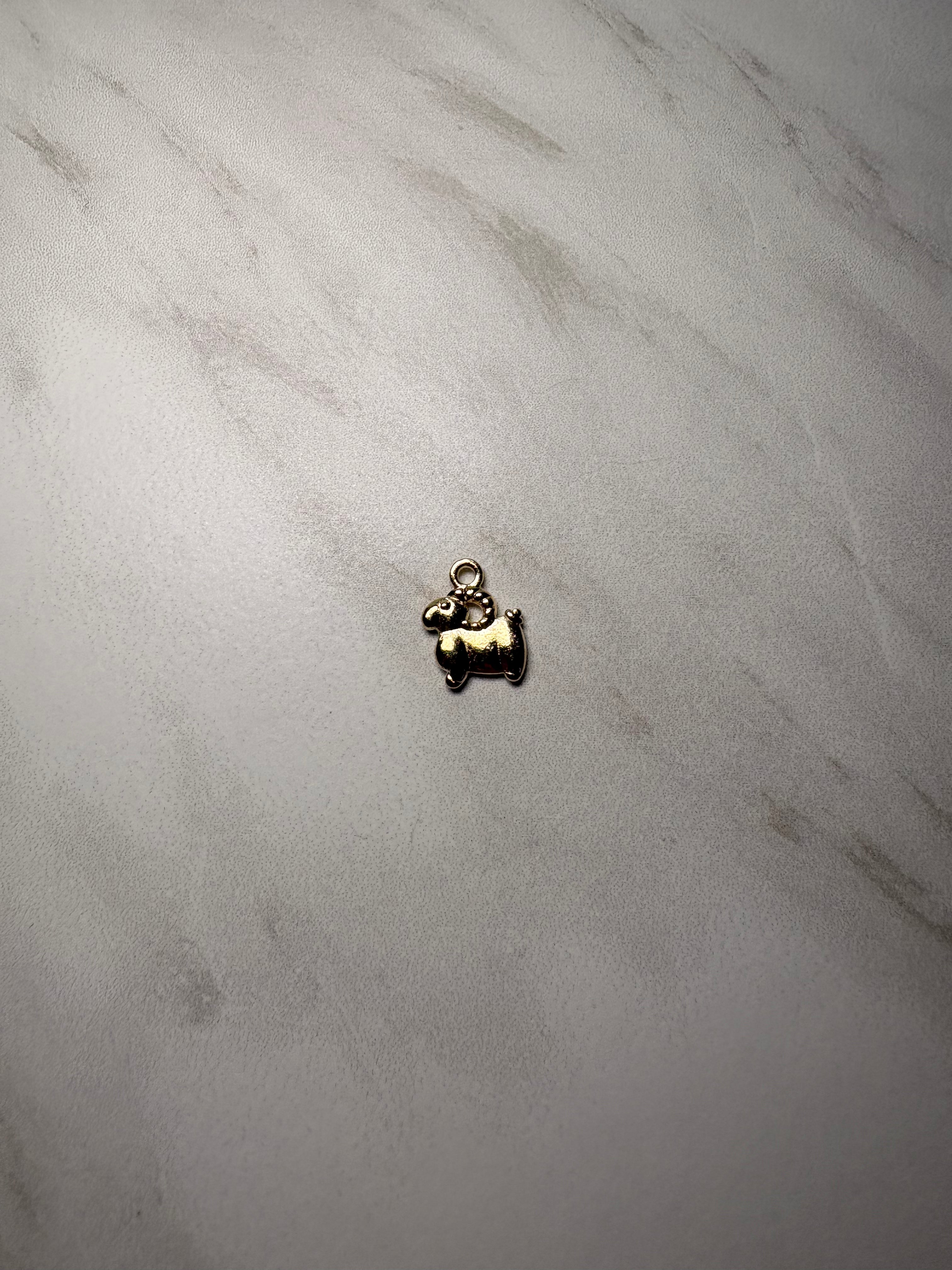 Light Gold Sheep Charm