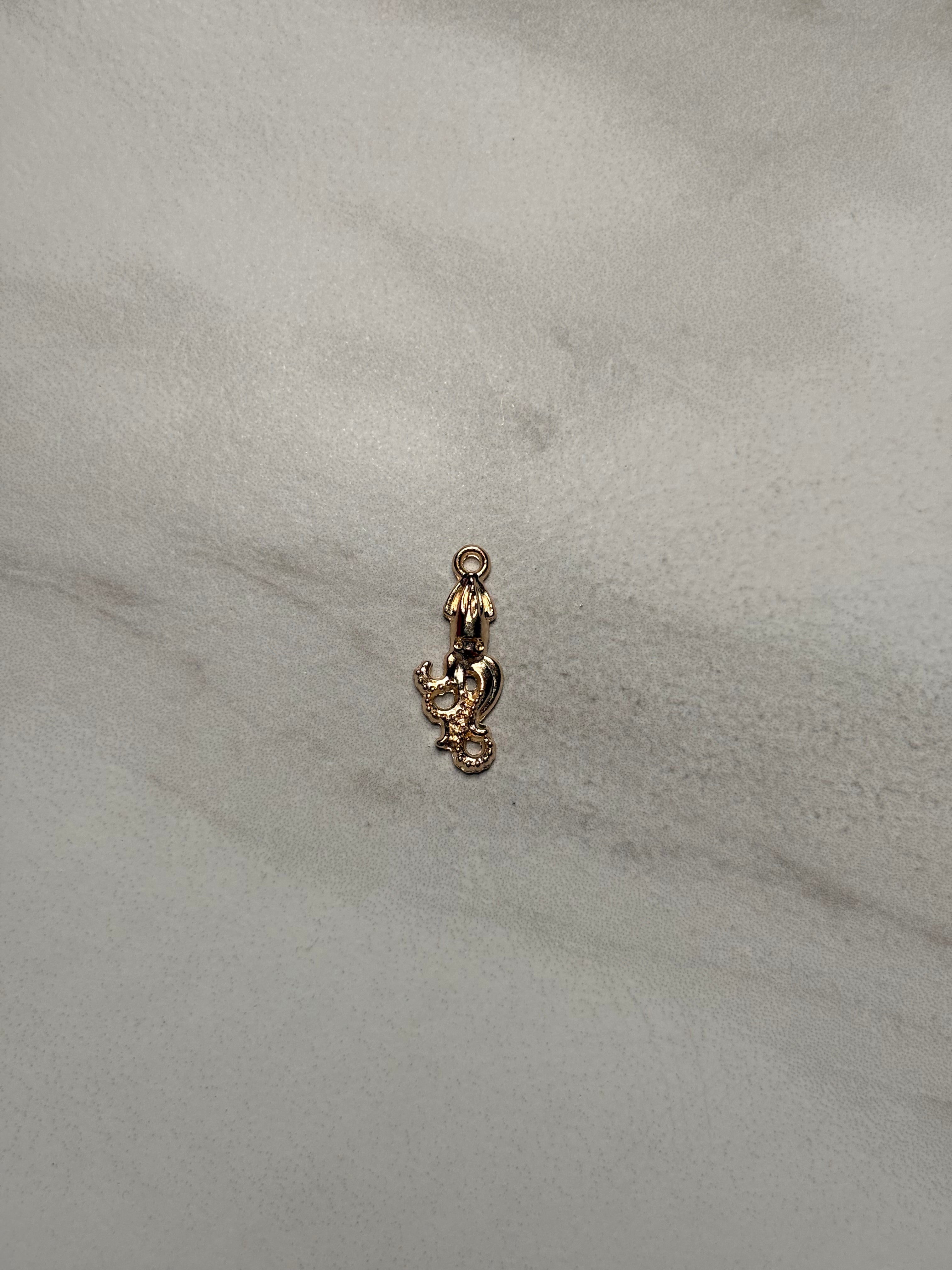 Octopus Charms (Light Gold)