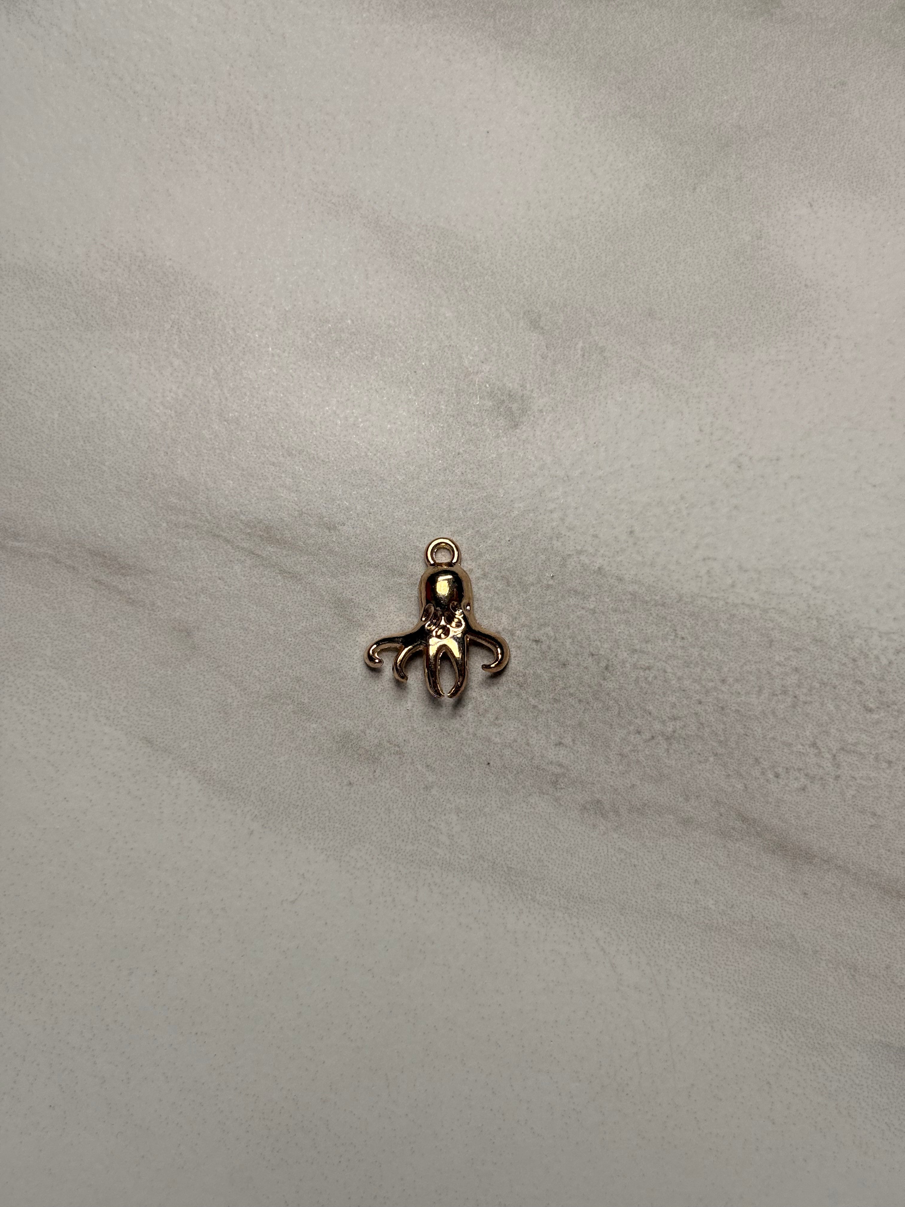 Octopus Charms (Light Gold)