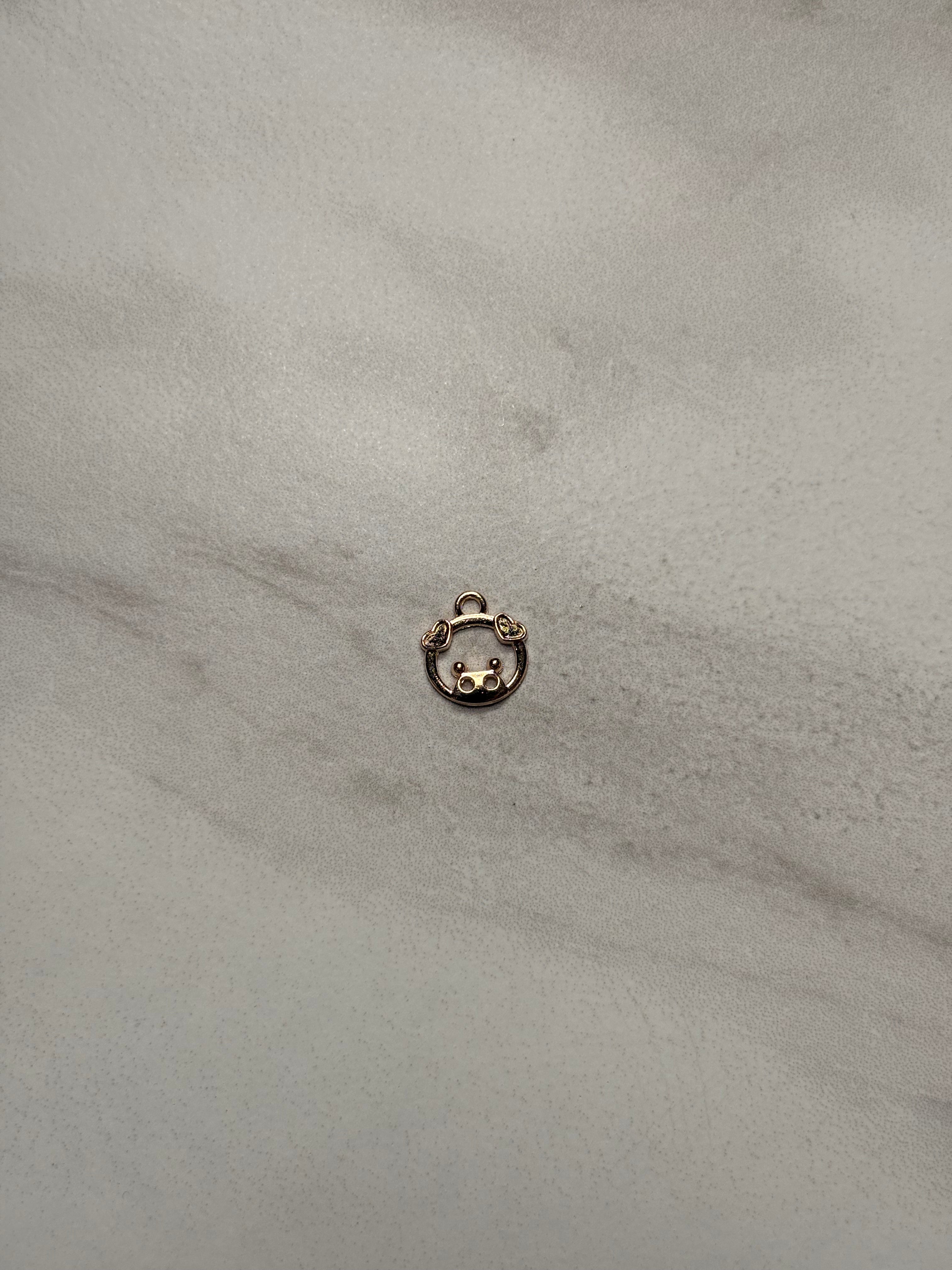Pig with Heart Ears Charm