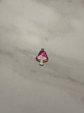 Pink (Silver) Mushroom Charm