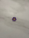 Colored Flower Charm (Silver)