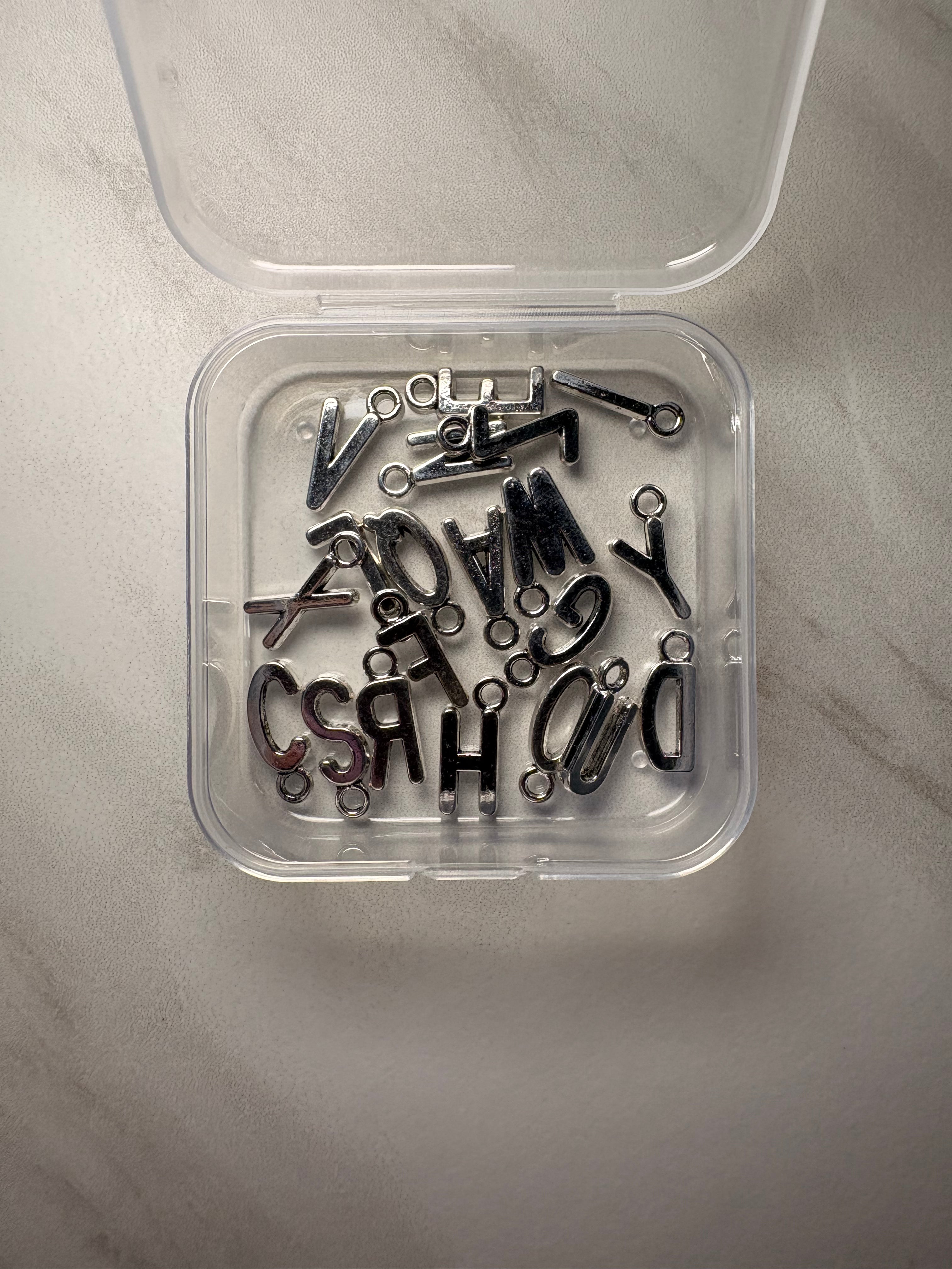 Silver Letter Charm