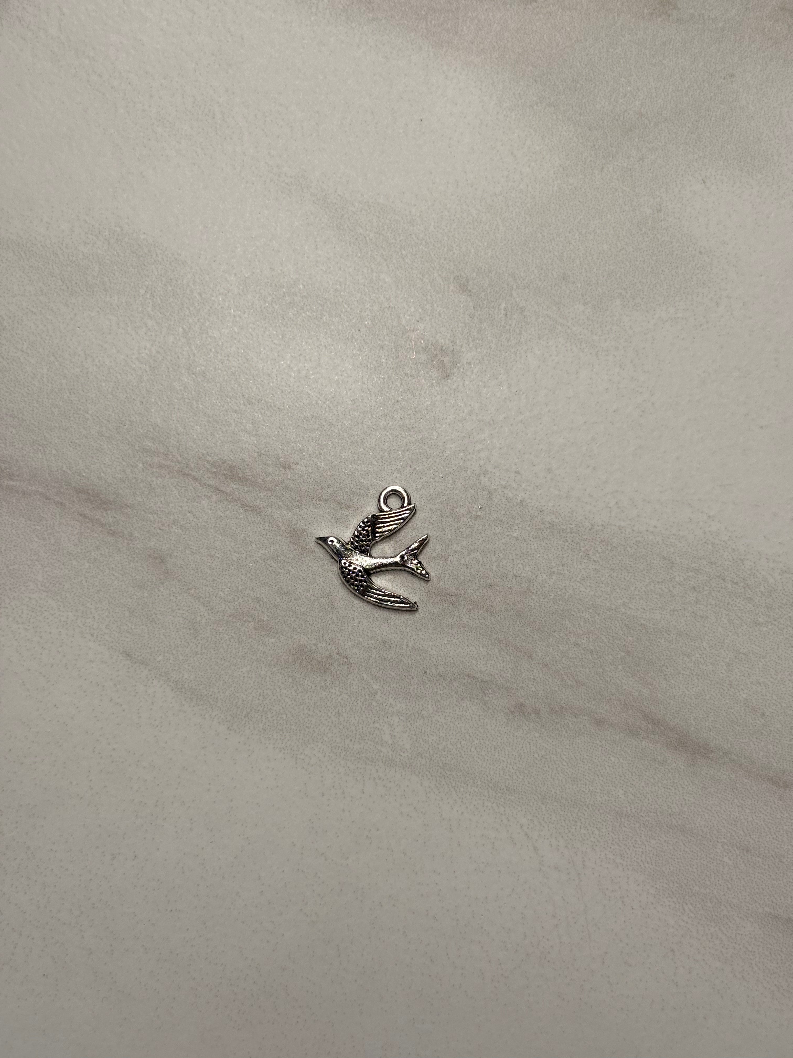 Silver Bird Charm