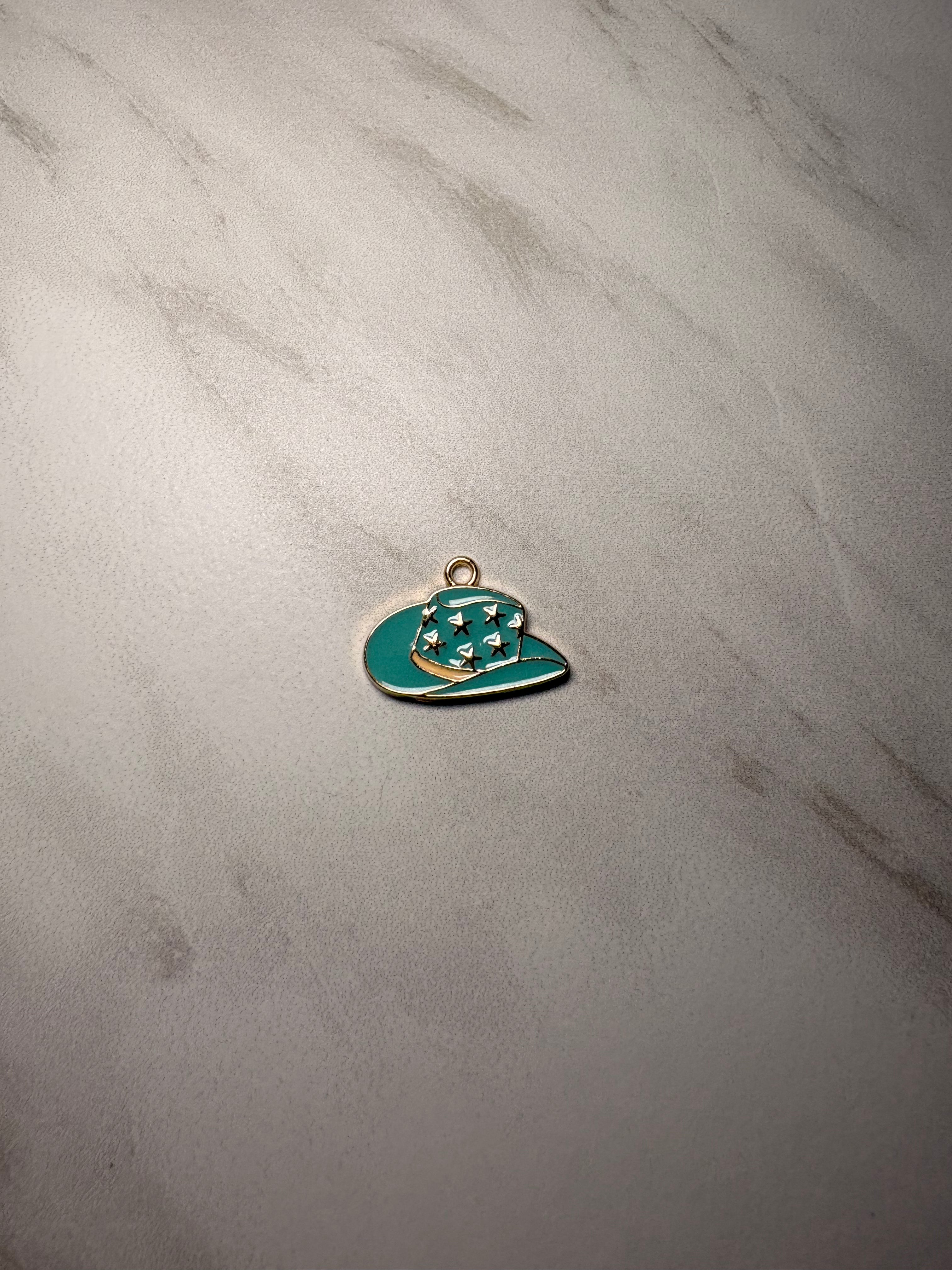 Teal and Gold Cowboy Hat